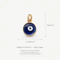 Ciondolo occhio di Allah blu in rame per la creazione di gioielli artigianali DIY - Ciondolo Malocchio Blu
