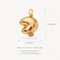 Glückskeks-Anhänger aus vergoldetem Kupfer mit Good-Luck-Gravur für DIY-Schmuck - Glückskeks (Hahaha)