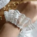 Elegant white ruffled lace trim for DIY doll clothes and craft decoration projects - Ruffled Frill Style