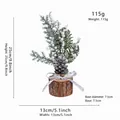 Mini sapin de Noël de bureau avec pomme de pin, hauteur 25 cm, joli socle en bois - Murmure de la Forêt - Petit Sapin de Sapin aux Baies Argentées