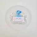 Χαριτωμένο λευκό κουνέλι σιλικόνης squishy με μπλε αυτιά για ανακούφιση από το άγχος - Μπλε