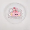 Χαριτωμένο ροζ λαγουδάκι σιλικόνης squishy παιχνίδι με ροζ κουδουνάκι μπρελόκ - Ροζ