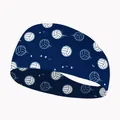 Bandeau de sport bleu marine pour le yoga et la course avec motif de volley-ball blanc - FA2-57 Bleu Foncé Volleyball