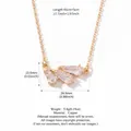 Elegant gold-plated copper necklace featuring three arrow-cut clear cubic zirconia - Mini Arrow Step Pendant / Gold