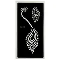 Stencil per tatuaggi all'henné con eleganti motivi paisley tradizionali, modello S223 - Design Totem a Rombo (S226)