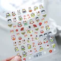 Bogen mit Maneki-neko Glückskatzen-Nagelaufklebern mit asiatischen Glückssymbolen - TS-1113 Dünn & Robust