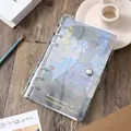 Monet Impressionist oil painting art notebook with a clear PVC ring binder cover - Woman with a Parasol Loose-leaf Notebook