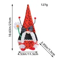 Ladybug themed gnome plush doll for Christmas or Halloween home decoration gift - Ladybug Female Style (Braids)