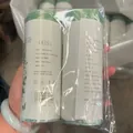 Thickened two-roll pack of scented drawstring garbage bags with green floral print - 45x50cm / Tear-free Drawstring (Bundle) / 32 Pcs x 2 Rolls (Double-sided 2.0 Mil) / Mugwort Green