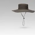 Outdoor Sonnenhut für Herren in Kaffeebraun mit breiter Krempe und UPF50+ Sonnenschutz - 12cm Krempe Stil (XMZ77) / Einheitsgröße / Kaffeebraun