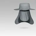 Grauer Outdoor-Fischerhut mit UPF50+ UV-Schutz und Gesichtsnackenschutz für Herren - 3-in-1 Multifunktionaler Stil (XMZ236) / Einheitsgröße / Grau