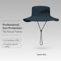 Marineblauer Herren-Sonnenhut für Outdoor mit atmungsaktivem Mesh und UPF 50+ - Basis Stil mit Breiter Krempe (XMZ74) / Einheitsgröße / Marineblau