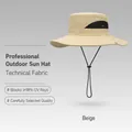 Beiger Outdoor Sonnenhut mit UPF 50+ Schutz und atmungsaktivem Netzfenster für Angler - Basis Stil mit Breiter Krempe (XMZ74) / Einheitsgröße / Khaki