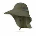 Professional army green sun hat with wide brim and neck flap for outdoor fishing and hiking - Wide Brim Neck Protection Style (XMZ210) / One Size / Army Green