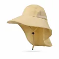 Professioneller khakifarbener Outdoor-Sonnenhut für Herren mit breiter Krempe und Nackenschutz - Stil mit Breiter Krempe und Nackenschutz (XMZ210) / Einheitsgröße / Khaki