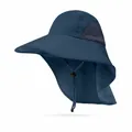 Professioneller dunkelblauer Outdoor-Sonnenhut mit breiter Krempe und Nackenschutz - Stil mit Breiter Krempe und Nackenschutz (XMZ210) / Einheitsgröße / Marineblau