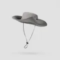 Professioneller Sommer-Outdoor-Sonnenhut zum Angeln und Wandern, hellgraue Variante - Cowboy Transformierbarer Stil (XMZ327) / Einheitsgröße / Hellgrau
