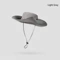 Professional summer outdoor sun hat for fishing and hiking in light gray variant - Cowboy Transformable Style (XMZ327) / One Size / Light Gray