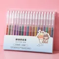 Premium set of 18 colors glitter gel pens with 1.0mm tips for journaling and DIY art - 1.0mm / High Capacity Retractable Boxed / 8 Pieces/Pack
