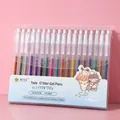 Premium set van 18 kleuren glitter gelpennen met 1,0 mm punten voor journaling en DIY - 1.0mm / Grote Capaciteit Intrekbaar In Doos / Set van 8