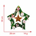Detailed dimensions of Christmas star sequin patch, 30x28cm size and 14g weight. - Star Shape / 30x28cm (With Adhesive) / Green