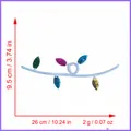 Sequin Christmas light string patch with dimensions 26x9.5cm and 2g weight - Light String / 9.5x26cm (With Adhesive) / Colorful