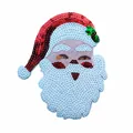 Close-up detail of a Santa Claus sequin patch showing the 16 cm by 13.6 cm size and 7g weight - 16x13.6cm (With Adhesive)