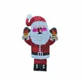 Detailed view of a Santa Claus sequin embroidery patch measuring 18.2 x 11.4 cm - 18.2x11.4cm (With Adhesive)