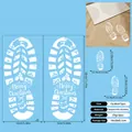 Santa Claus white footprint wall stickers for Christmas holiday home floor decoration - Santa Footprint A01 / 2 Sheets