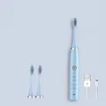 Spazzolino elettrico ricaricabile per bambini celeste con tre testine di ricambio - Modello Ricaricabile (3 Testine) / Blu