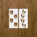 Reusable Christmas footprint stencil templates featuring Santa Claus shoe prints - Elf & Reindeer Footprints / 2 Sheets