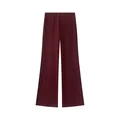 Detailansicht einer eleganten burgunderroten Hose mit geradem Bein und glatter Oberfläche - S / Unterteile / Braun