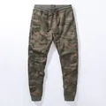 Men's vintage camouflage joggers in soft cotton with drawstring waist design. - S / Bottom (1610#) / Desert Camouflage