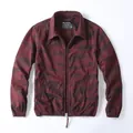 Men's vintage burgundy camouflage cargo jacket with full-zip and classic shirt collar - S / Tops / Jujube Red Camo