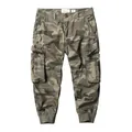 Men's camouflage cargo capri pants with multi-pockets and elastic ribbed ankle cuffs - 38 / Bottoms / Desert Camouflage