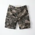Men's American vintage cotton camouflage cargo shorts with multiple utility pockets - 38 / Bottoms / Sand Camouflage (185-1)