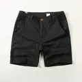 Men's vintage black casual cotton shorts with loose fit and workwear pocket style - 38 / Bottom (019) / Black