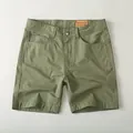 Classic men's olive green cotton cargo shorts with vintage casual design - 30 / Bottoms / Light Army Green