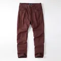 Vintage Amekaji men's burgundy cotton straight-leg cargo pants in loose fit - 38 / Bottoms / Burgundy (2522)