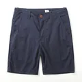 Classic navy blue men's vintage cotton casual shorts with button fly for stylish summer wear - 38 / Bottom (019) / Royal Blue