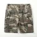 Classic men's retro camouflage cargo shorts in loose cotton fabric for summer leisure - 38 / Bottom (019) / Desert Camouflage
