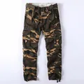 Vintage cotton camouflage cargo pants for men with multi-pocket design and utility belt - 38 / Bottoms / Yellow Camouflage (368)