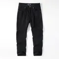 Vintage black straight leg cotton cargo pants for men with a classic washed finish - 38 / Bottoms / Black (2522)