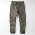 Vintage men's cotton washed straight leg chino pants in military olive green finish - 38 / Bottoms / Dark Army Green (2522)