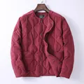 Chaqueta acolchada bordeaux vintage M65 con cierre de botones y bolsillos - S / Tops / Rojo Granate