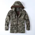 Parka camouflage vintage pour hommes avec doublure polaire chaude et multi-poches - Camouflage Désert