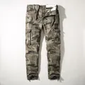 Men's American vintage camouflage cargo pants with multi-pockets and drawstring waist - 38 / Bottoms / Desert Camouflage