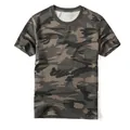 T-shirt haut de gamme pour homme en coton respirant avec imprimé camouflage classique - XL / Hauts / Camouflage Désert