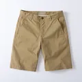 Classic khaki men's vintage cotton cargo shorts, comfortable casual apparel for summer - 38 / Bottoms / Dark Khaki