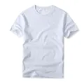T-shirt classique blanc en coton à col rond pour hommes, tissu doux et respirant - XL / Hauts / Blanc